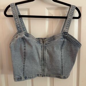 Wild gable denim bustier
